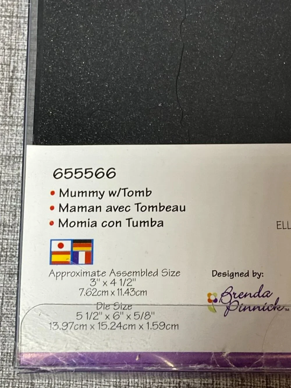 NEW Sizzix Bigz Mummy with Tomb Die 655566 - NIB unopened RETIRED Halloween
